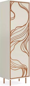 Elegancka witryna Gambia 60 cm – nowoczesna, glamour, art deco, metalowy stelaż