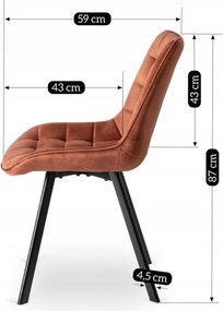 Zestaw Stół Okrągły Rozkładany HARRY 102-142 cm Dąb Craft/Czarny i 4 Krzesła Tapicerowane RICK Rude Nowoczesne