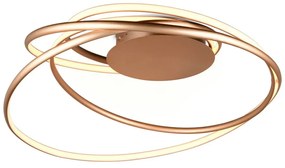 Lampa sufitowa LED w kolorze złota z metalowym kloszem Nala – Trio Select