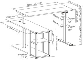 Ergonomiczne białe narożne biurko elektryczne K6-Z47