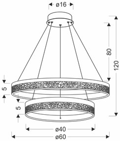 Stylowa czarna lampa wisząca - M0100-Lutoni