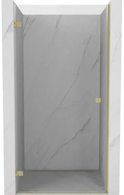 Mexen Lunar-B drzwi prysznicowe uchylne lewe 85 cm, transparent, złote szczotkowane - 832-085-000-55-00-L