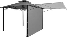 Pergola MCW-F94 stal + ściana boczna,  szary