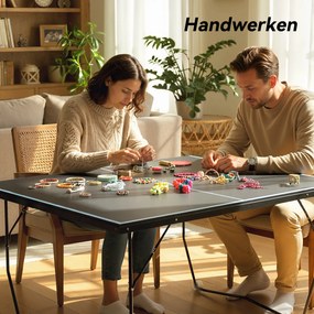 SPORTNOW Stół do Tenisa Stołowego, Składany, 8 Kółek, Rama Malowana Proszkowo, MDF, 274 x 152,5 x 76 cm, Czarny