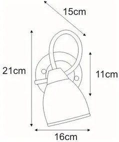 Patynowy elegancki kinkiet klasyczny - S974 Ontario 25X