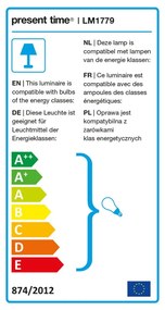 Szara lampa stołowa Leitmotiv Dorm
