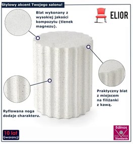 Nowoczesny biały stolik kawowy W3-D08