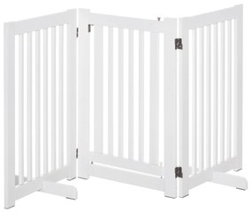 PawHut Bariera ochronna dla psa Krata zabezpieczająca biała stabilna i łatwa w montażu 155x1 5x76cm | Aosom PL