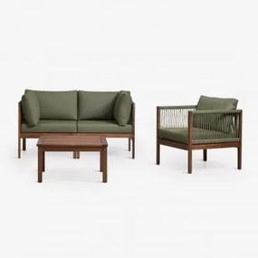 Zestaw Ogrodowy Z 2-częściową Modułową Sofą Z Podłokietnikami, Fotelem I - Sklum