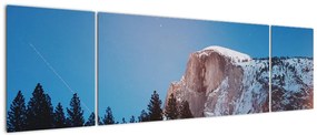 Obraz - Nocny szczyt gór (170x50 cm)