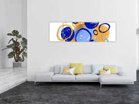 Obraz - Jasny motyw z kółkami (170x50 cm)