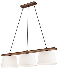 Żyrandol na lince AIDA 3xE27/60W/230V orzech