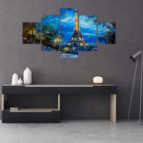 Obraz - Obraz olejny przedstawiający wieżę Eiffla (125x70 cm)