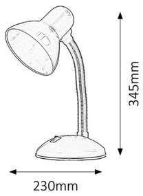 Rabalux 4168 lampa stołowa Dylan, biały