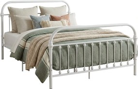 Białe industrialne łóżko 180x200 cm G4-B03