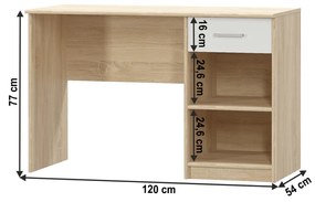 Stół roboczy TEYO 1S, biały
