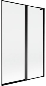 Mexen Mist L parawan nawannowy 2-skrzydłowy prawy 120 x 150 cm, czarna ramka, czarny - 8A9L-120-011-70-70-P