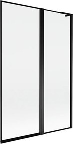 Mexen Mist L parawan nawannowy 2-skrzydłowy prawy 120 x 150 cm, czarna ramka, czarny - 8A9L-120-011-70-70-P
