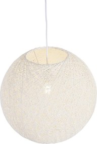 Rustykalna lampa wisząca biała 45 cm - Corda