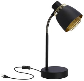 Industrialna czarna lampka na biurko - D184 E7-B93