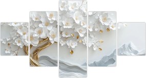 Obraz – Eleganckie drzewo życia 3D (125x70 cm)