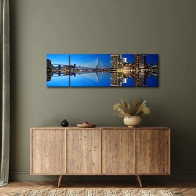 Zdjęcie - Rotterdam nocą (170x50 cm)