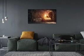 Duży obraz na płótnie Jaskinia, Krzyże i Słońce