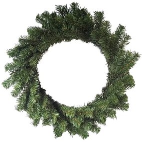 Sztuczny zielony wieniec bez ozdób, średnica 50 cm, śred. 50 cm