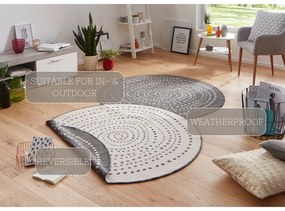 Szary dywan odpowiedni na zewnątrz NORTHRUGS Bali, Ø 140 cm