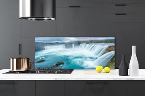 Szkło do Kuchni na Ścianę Górskie Kaskady Wodne