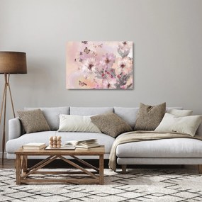 Obraz na szkle - Kolaż artystyczny z motylami (70x50 cm)