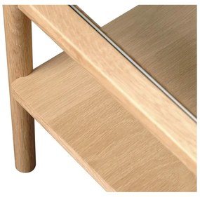 Naturalny szklany stolik 60x120 cm Elba – Unique Furniture