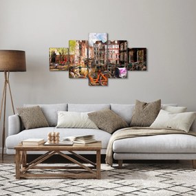 Obraz - Amsterdam, malarstwo (125x70 cm)