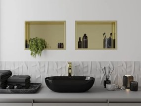 Mexen X-Wall-R półka wnękowa z kołnierzem 45 x 30 cm, złota szczotkowana - 1950453010