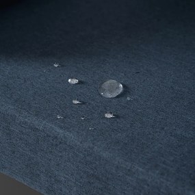 Zestaw Mebli Ogrodowych NORMAN Granatowy/Czarny Narożnik Stolik Tarasowy Metalowy Nowoczesny