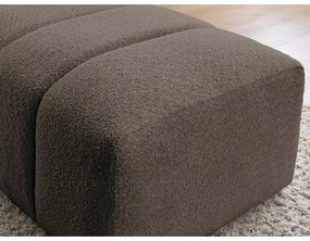 Brązowy podnóżek z materiału bouclé Annecy – Bobochic Paris