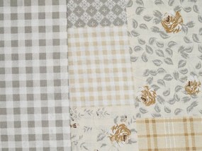 PrzytulneMieszkanie.pl PrzytulneMieszkanie.pl Pościel z bawełny Renforcé PATCHWORK beżowe Rozmiar pościeli: 70 x 90 cm | 140 x 200 cm