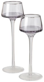 Świeczniki szklane SMOLA, 2 szt. 20-23 cm