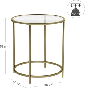 Okrągły stolik kawowy Aridea 20 w stylu glamour