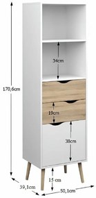 Biblioteczka OSLO 75382, biały