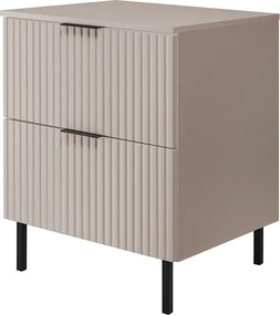 Szafka pod umywalkę, kaszmir, 60 x 77 x 46 cm, uchwyt czarny, nogi czarne + blat