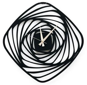 Czarny metalowy zegar ścienny Girdap, ⌀ 50 cm