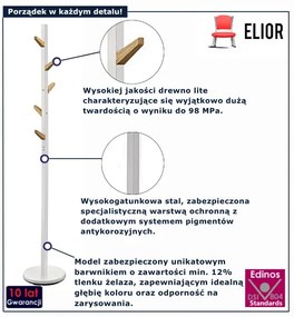 Biały wieszak stojący na ubrania  B4-R04