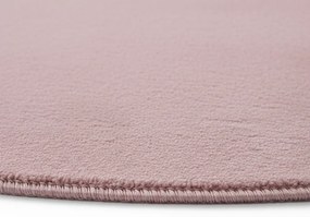 Dywan pluszowy Joy różowy koło 120 cm x 120 cm