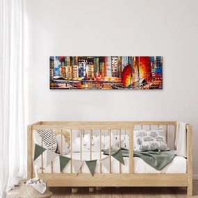 Obraz - Victoria Harbor, Hong Kong, obraz olejny (170x50 cm)