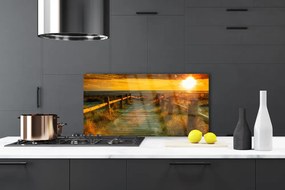 Panel Kuchenny Sylwetka Miasta O Zmierzchu