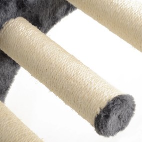 PawHut 4-częściowy zestaw drabinek dla kotów z hamakiem i mostkiem do 5 kg, ciemnoszary