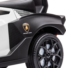 AIYAPLAY Licencjonowany Lamborghini na pedały, samochodzik z efektami dźwiękowymi, zabezpieczeniem przed wywrotką, 67 cm x 28 cm x 38 cm