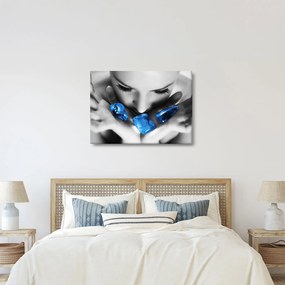 Obraz portretu kobiety z kamieniami (70x50 cm)