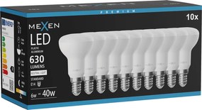 Mexen Nova 10x żarówka LED E14, R50, 6W, Neutralna - 4000K, 630 lm - L103-E14-0640-01x10